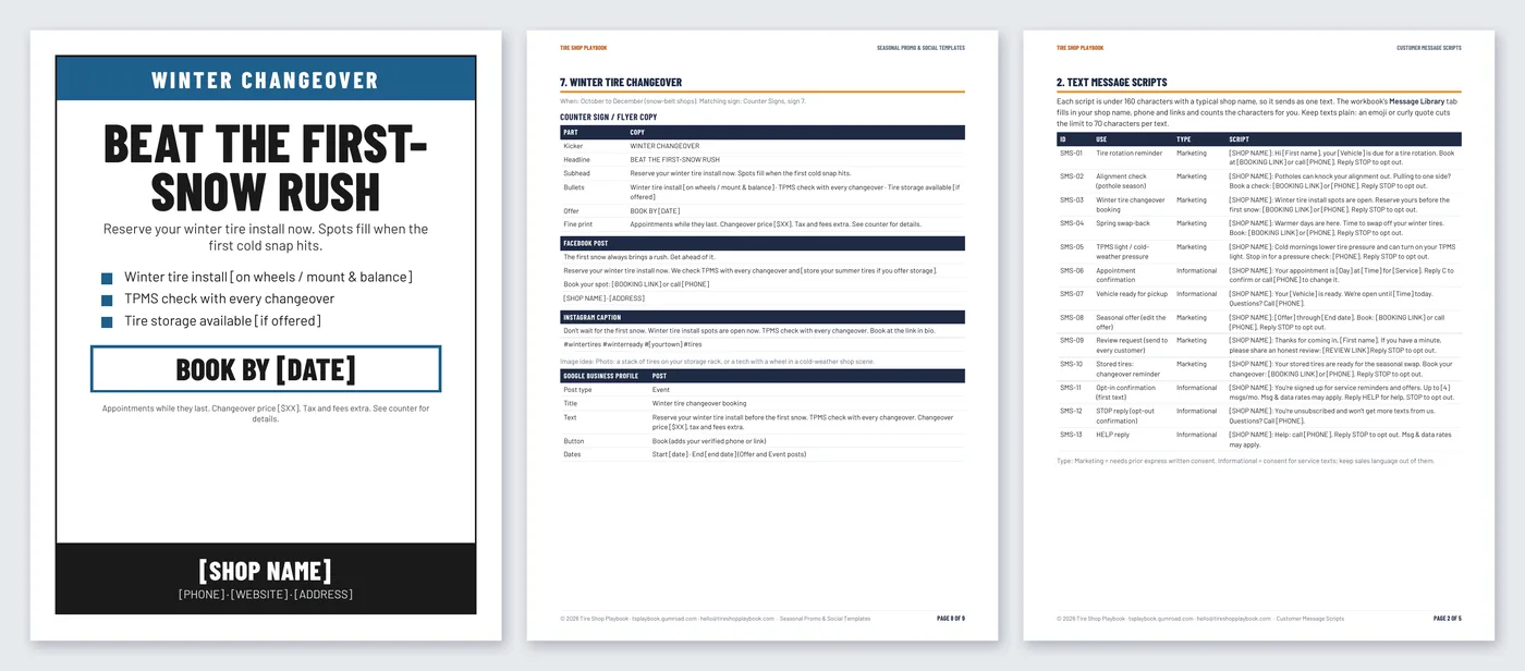 Counter sign and social post templates.
